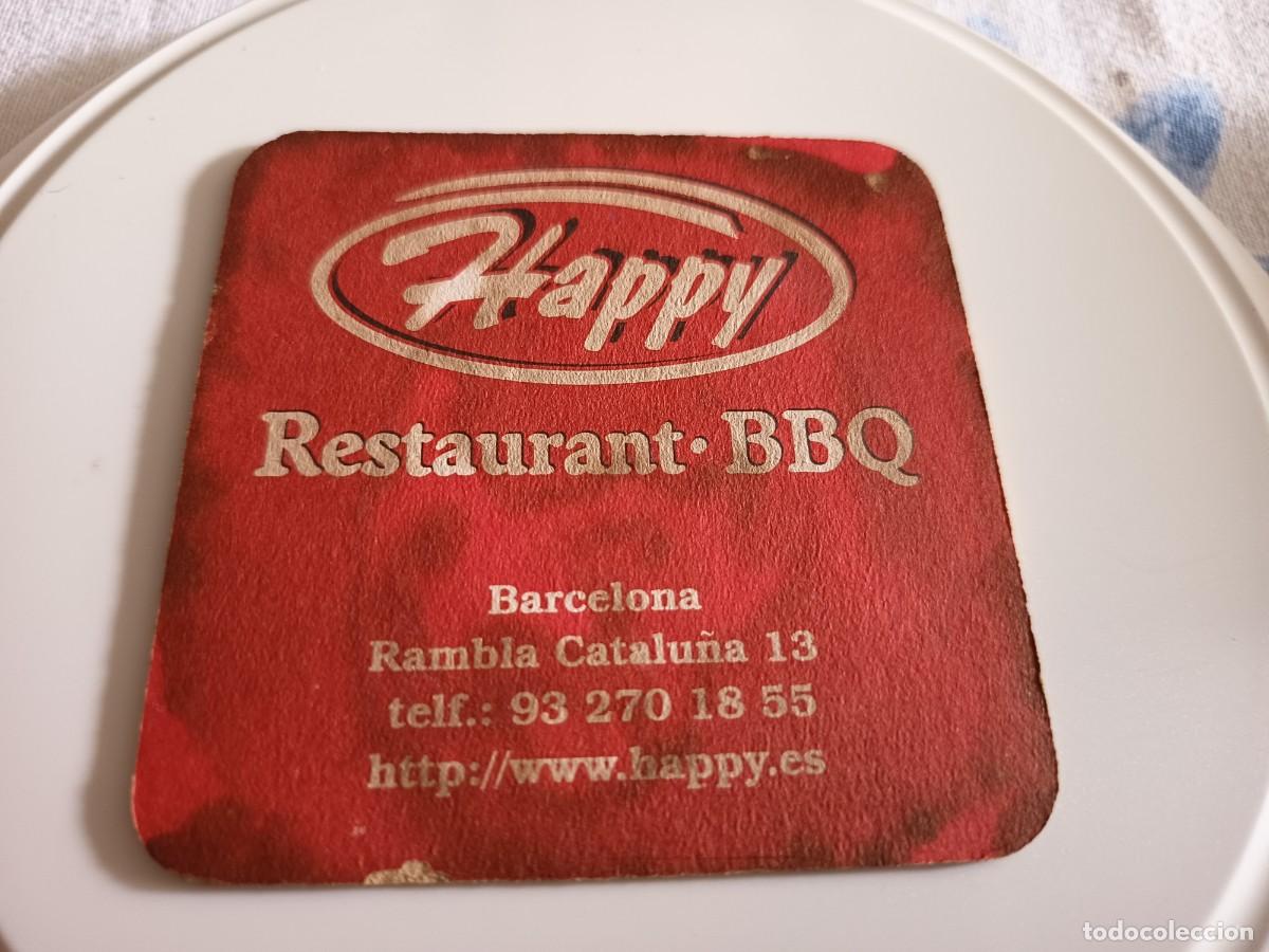 Sammelleidenschaft Andere Papierartikel: POSAVASOS RESTAURANT HAPPY-BARCELONA