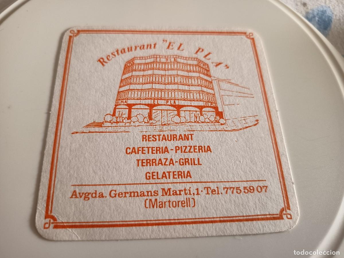 Otros art&iacute;culos de coleccionismo en papel: POSAVASOS RESTAURANT EL PLA-MARTORELL-BARCELONA