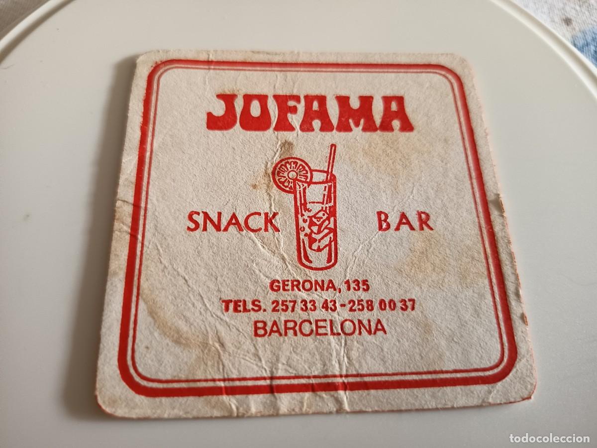 Otros art&iacute;culos de coleccionismo en papel: POSAVASOS SNACK BAR JOFAMA-BARCELONA