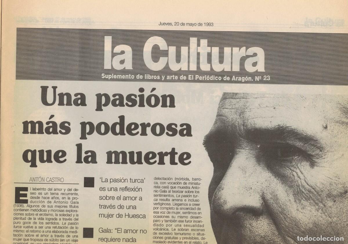 Otros art&iacute;culos de coleccionismo en papel: La Cultura. 20 de mayo de 1993 / Suplemento de libros y arte de El Peri&oacute;dico de Arag&oacute;n N&ordm; 23