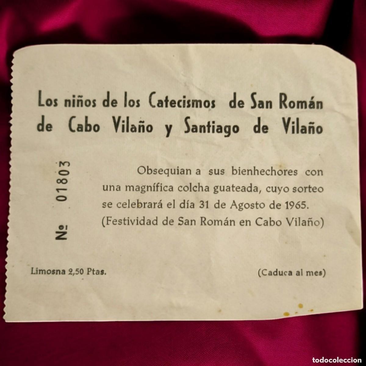 Outros artigos de papel: ️ Antigua Hoja De Sorteo A&ntilde;o 1965 &ndash; Festividad De San Rom&aacute;n En Cabo Vilano