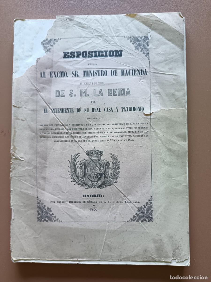 Otros art&iacute;culos de coleccionismo en papel: EXPOSICI&Oacute;N HACIENDA- MADRID 1856