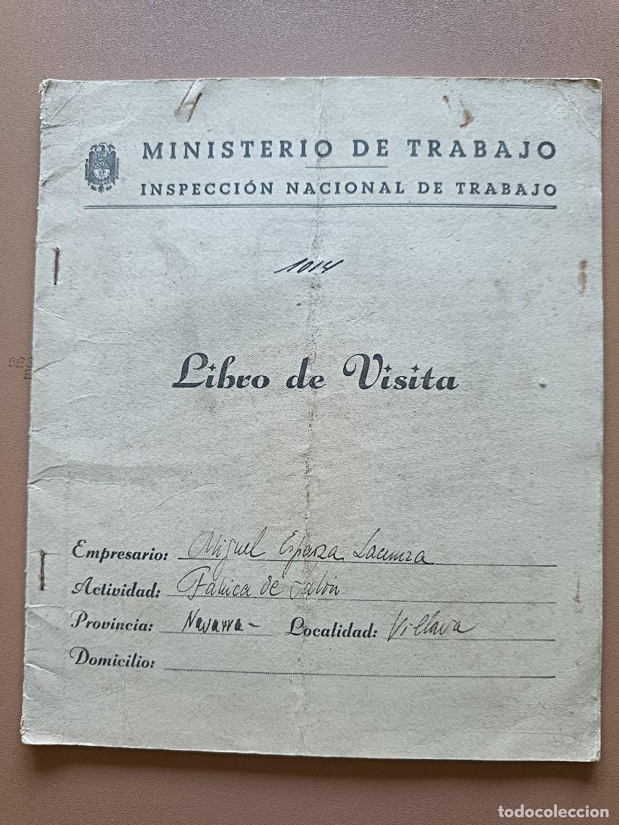 Otros art&iacute;culos de coleccionismo en papel: LIBRO VISITAS INSP. NACIONAL DE TRABAJO - 1947