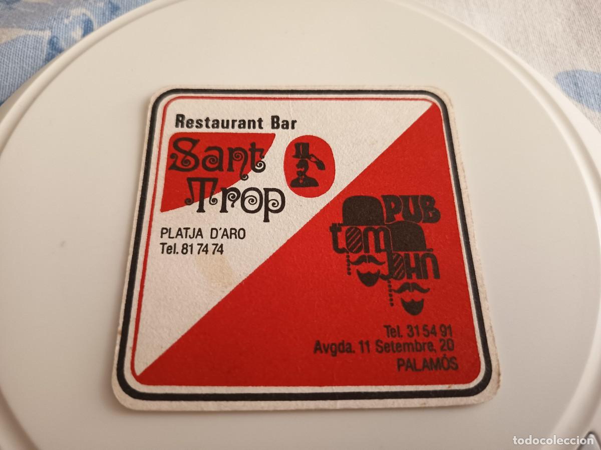 Otros art&iacute;culos de coleccionismo en papel: POSAVASOS RESTAURANT SANT TROP-PLATJA D'ARO-GERONA