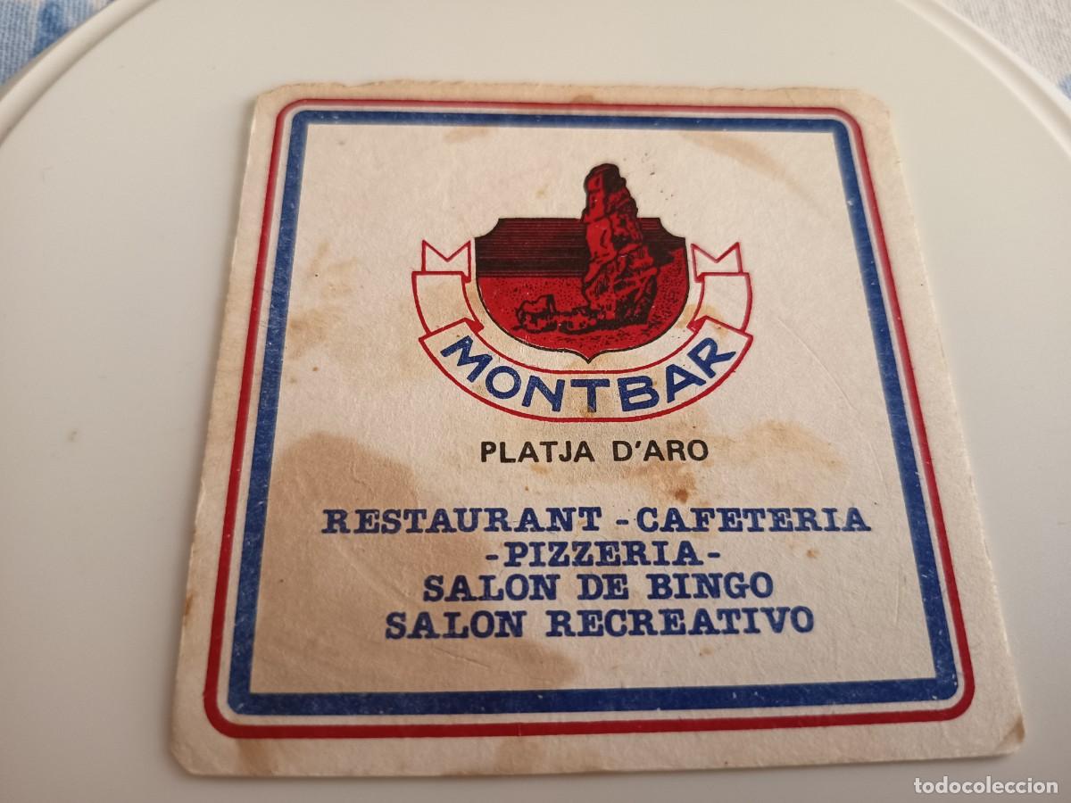 Otros art&iacute;culos de coleccionismo en papel: POSAVASOS RESTAURANTES MONBAR-PLATJA D'ARO-GERONA