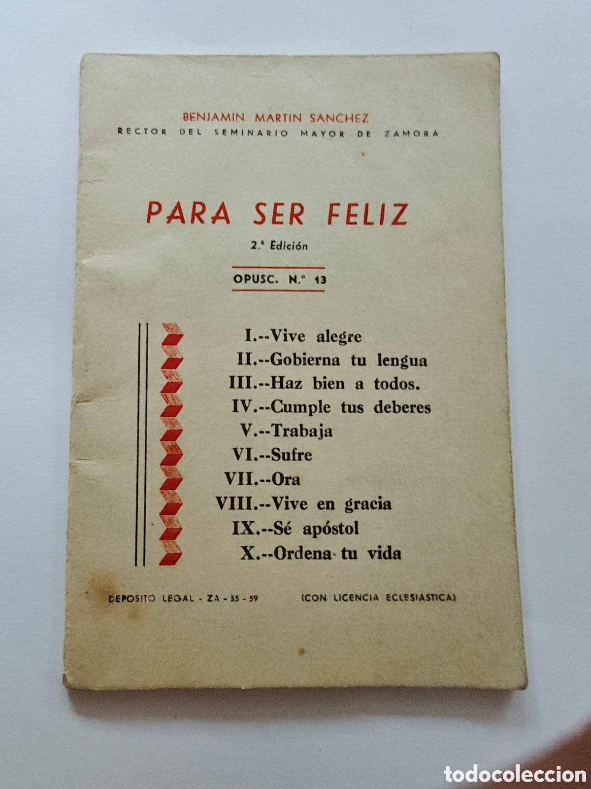 Otros art&iacute;culos de coleccionismo en papel: peque&ntilde;o folleto - para ser feliz - benjamin martin - tdk324p