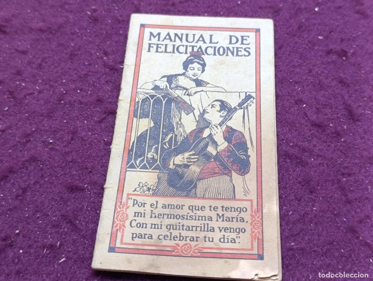 Outros artigos de papel: Manual de Felicitaciones, con publicidad de farmacia al dorso.