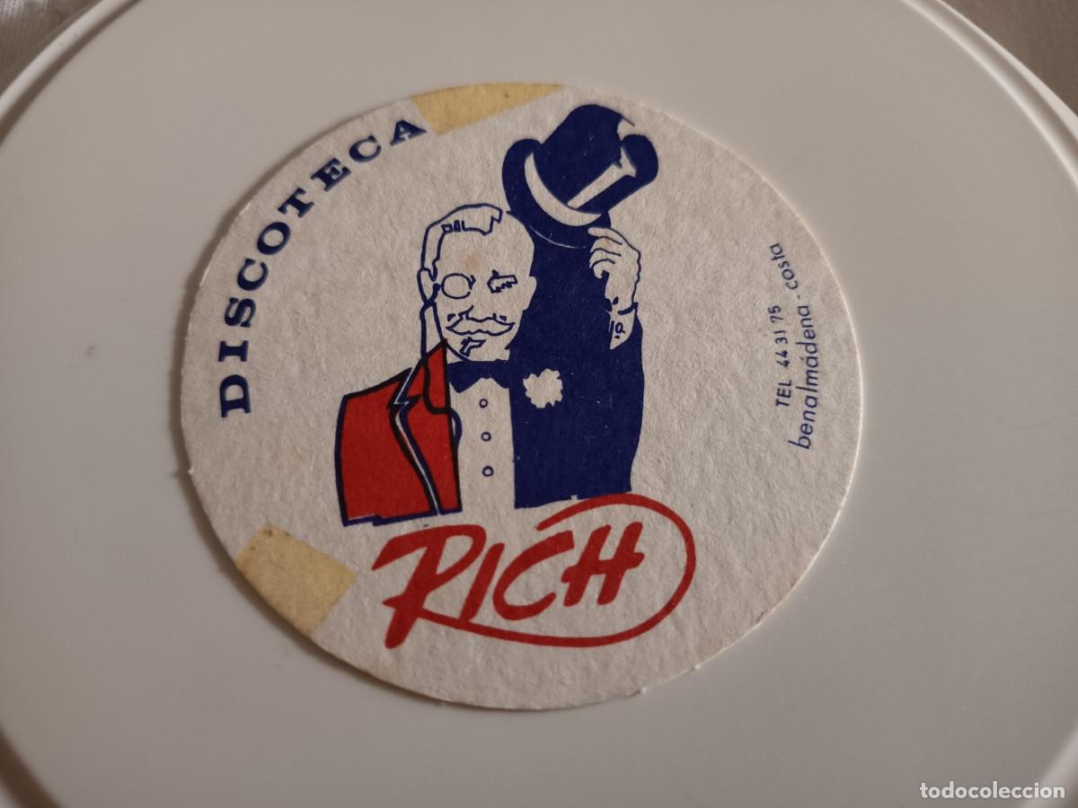 Otros art&iacute;culos de coleccionismo en papel: POSAVASOS DISCOTECA RICH-BENALMADENA-MALAGA