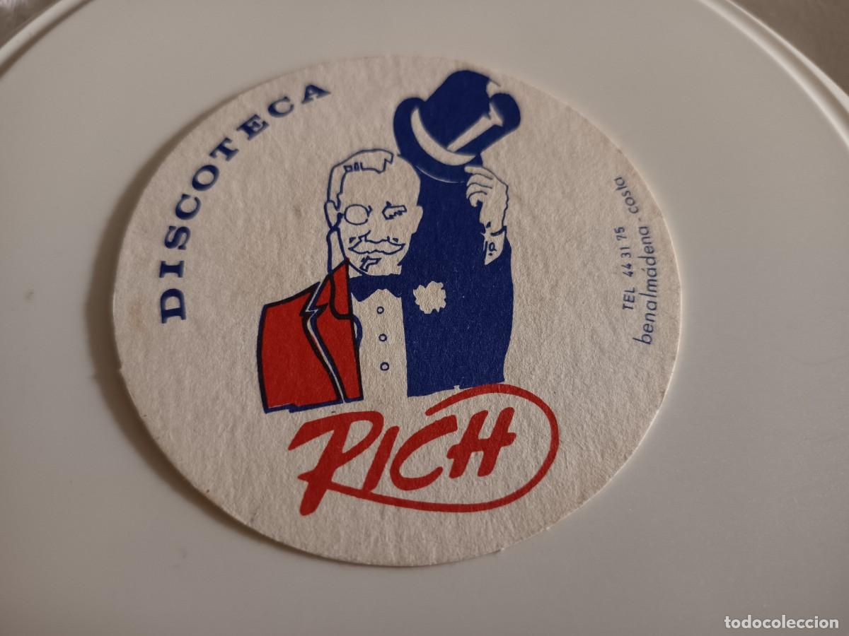 Otros art&iacute;culos de coleccionismo en papel: POSAVASOS DISCOTECA RICH-BENALMADENA-MALAGA