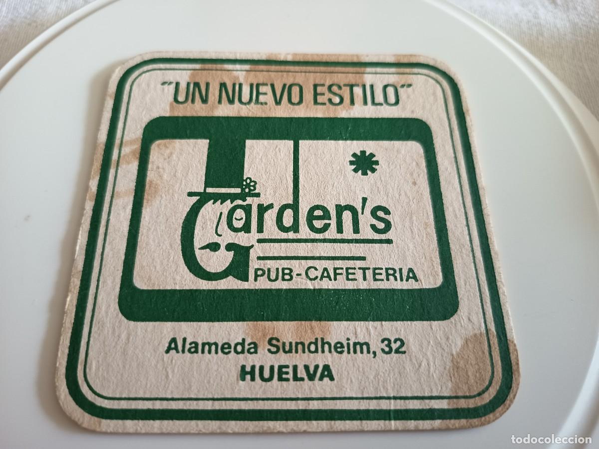 Otros art&iacute;culos de coleccionismo en papel: POSAVASOS PUB CAFETERIA GARDEN'S-HUELVA