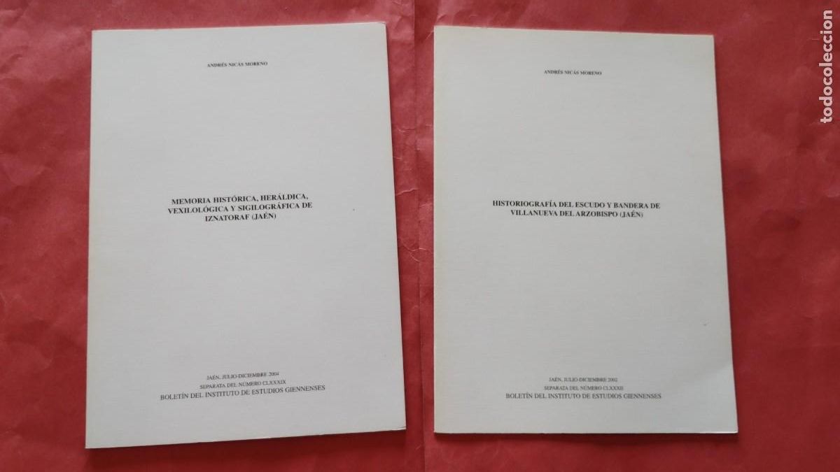 Otros art&iacute;culos de coleccionismo en papel: ANDRES NICAS MORENO.-IZNATORAF.-VILLANUEVA DEL ARZOBISPO.-SEPARATAS.