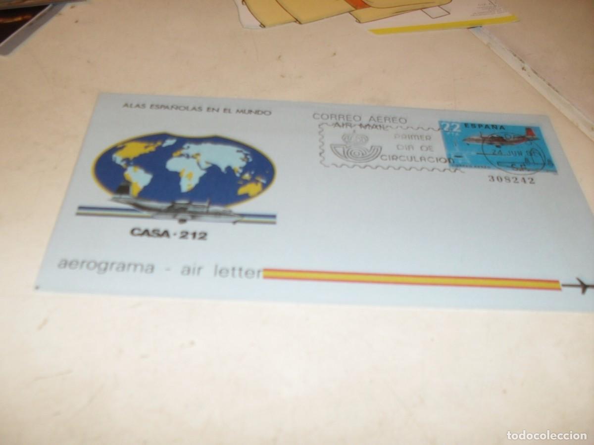 Otros art&iacute;culos de coleccionismo en papel: (REF.91)SOBRE CORREO AEREO ALAS ESPA&Ntilde;OLAS EN EL MUNDO, CASA-212,24 JUNIO 1983