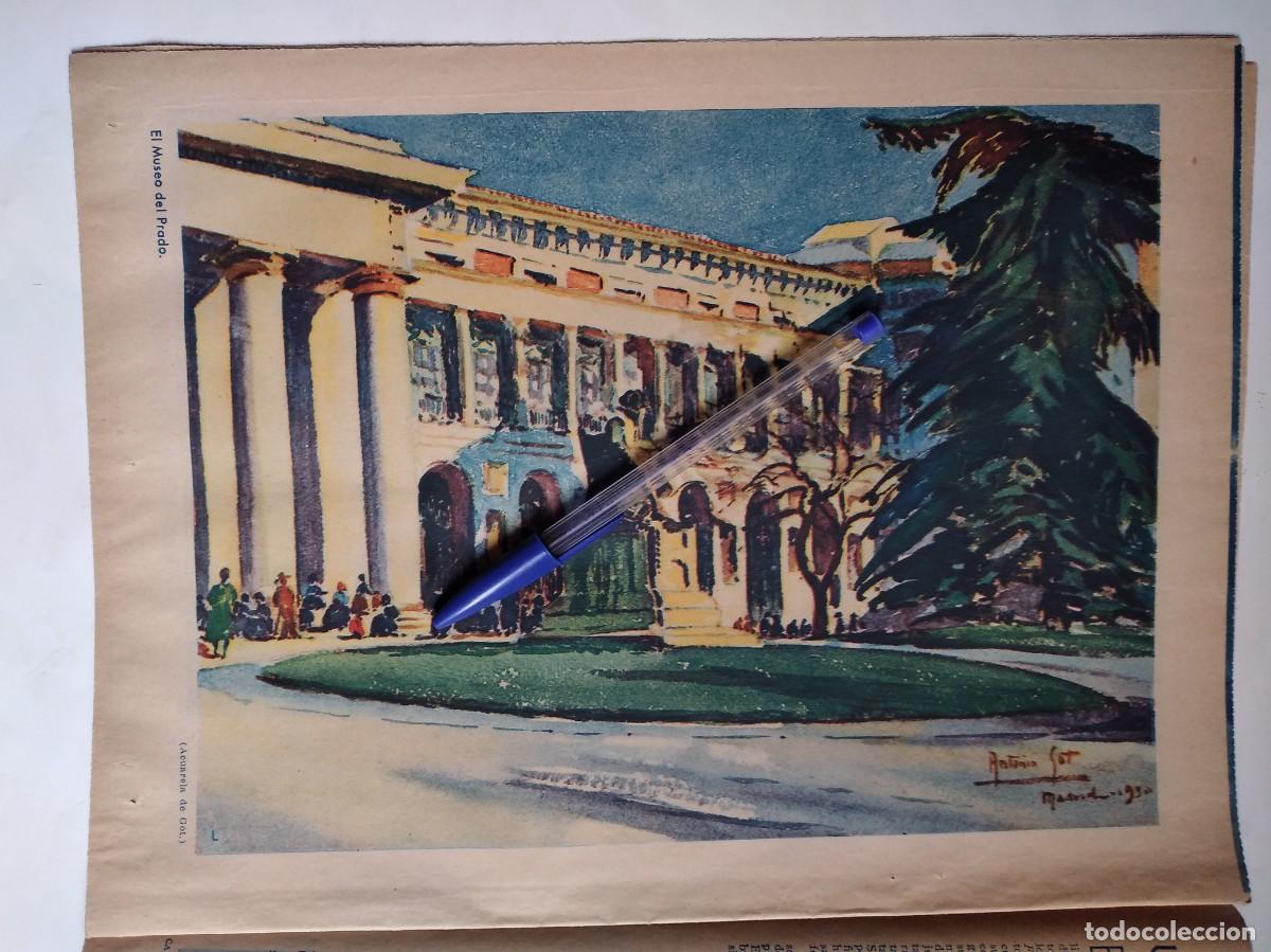 Otros art&iacute;culos de coleccionismo en papel: ANTONIO GOT ACUARELA EL MUSEO DEL PRADO HOJA DE PRENSA 1935