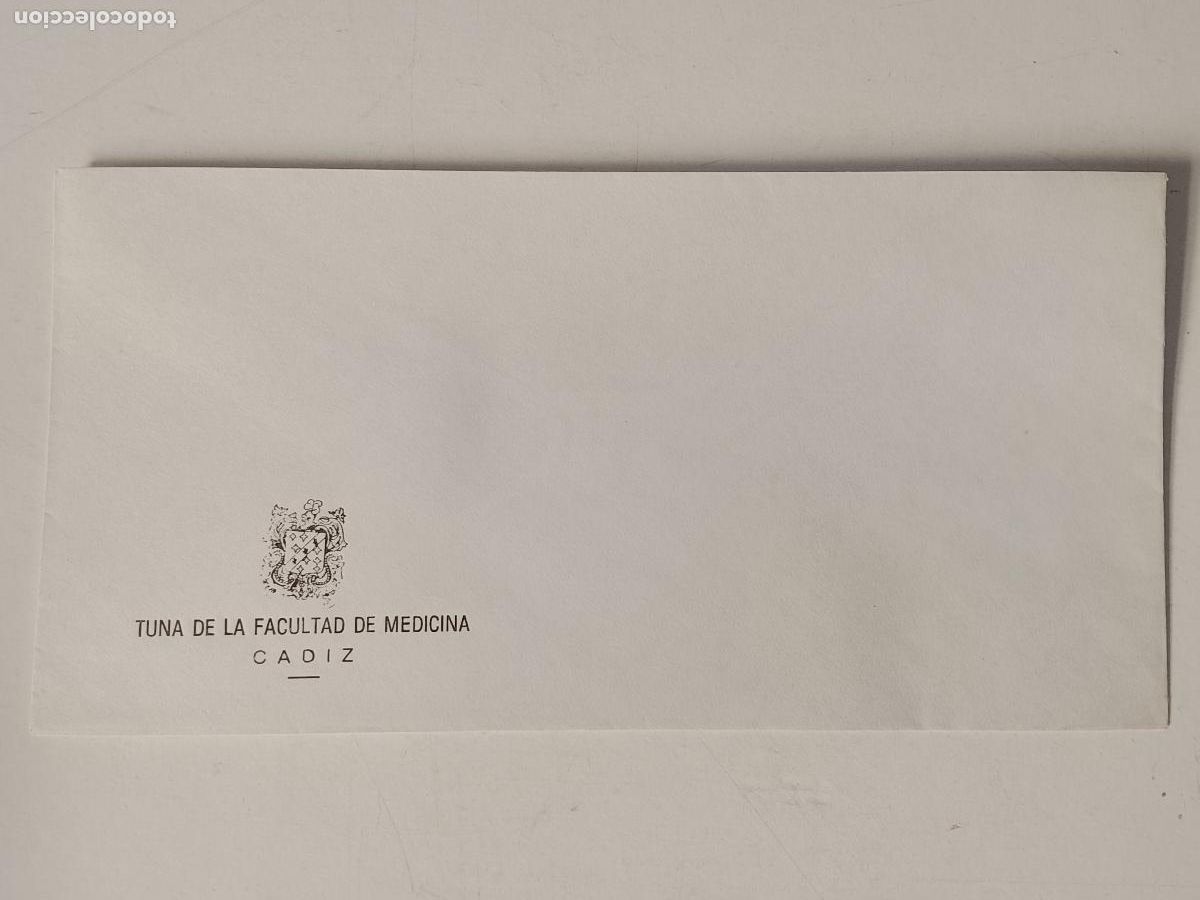 Otros art&iacute;culos de coleccionismo en papel: SOBRE SIN USAR TUNA ESTUDIANTINA FACULTAD DE MEDICINA DE CADIZ