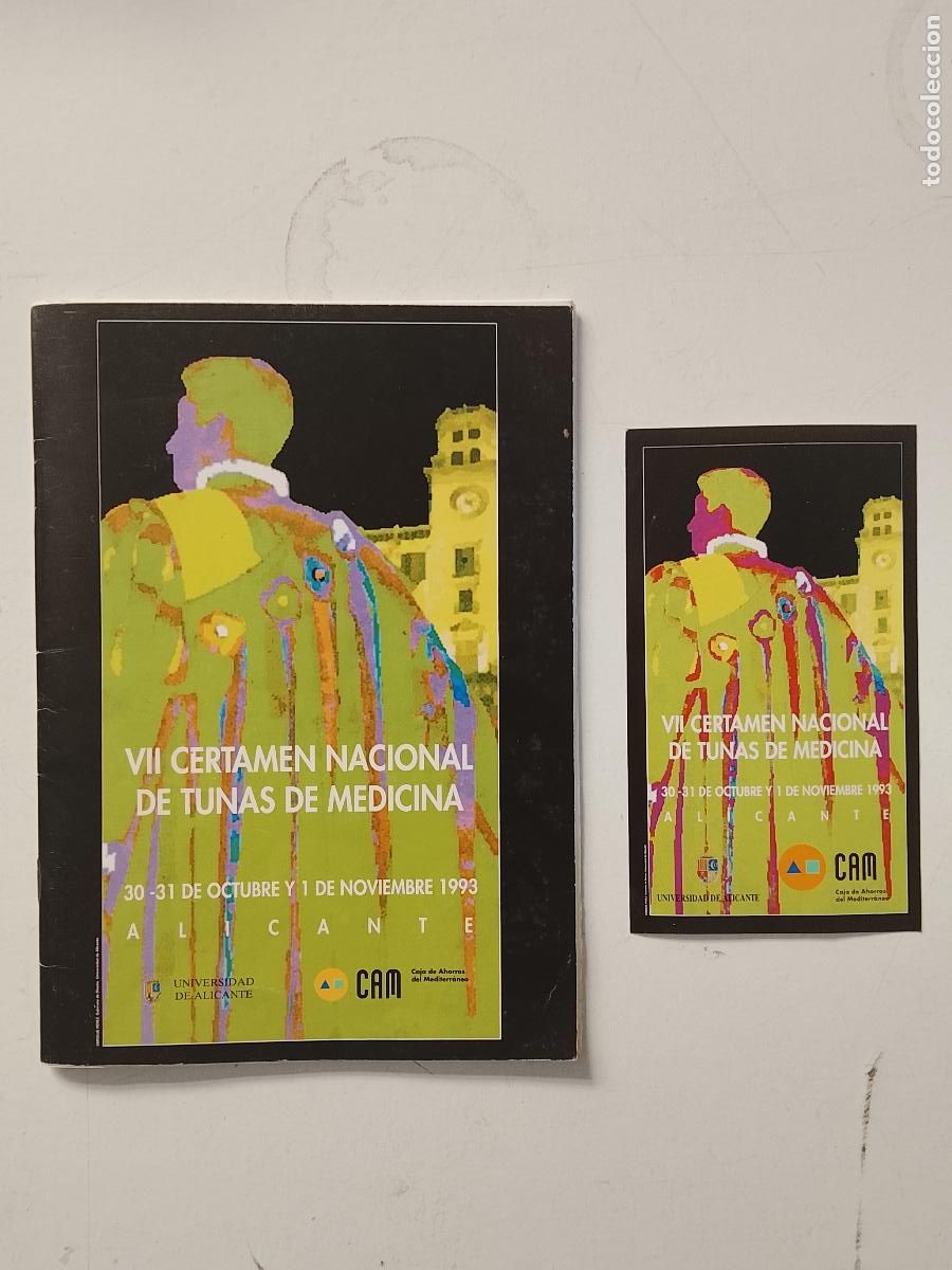 Otros art&iacute;culos de coleccionismo en papel: FOLLETO + PEGATINA CERTAMEN NACIONAL DE TUNAS ALICANTE