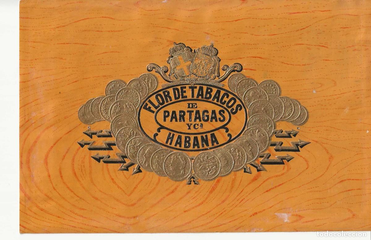 Otros art&iacute;culos de coleccionismo en papel: ANTIGUA HABILITACI&Oacute;N FLOR DE TABACOS PARTAG&Aacute;S Y C&Iacute;A. HABANA &ndash; DORADOS