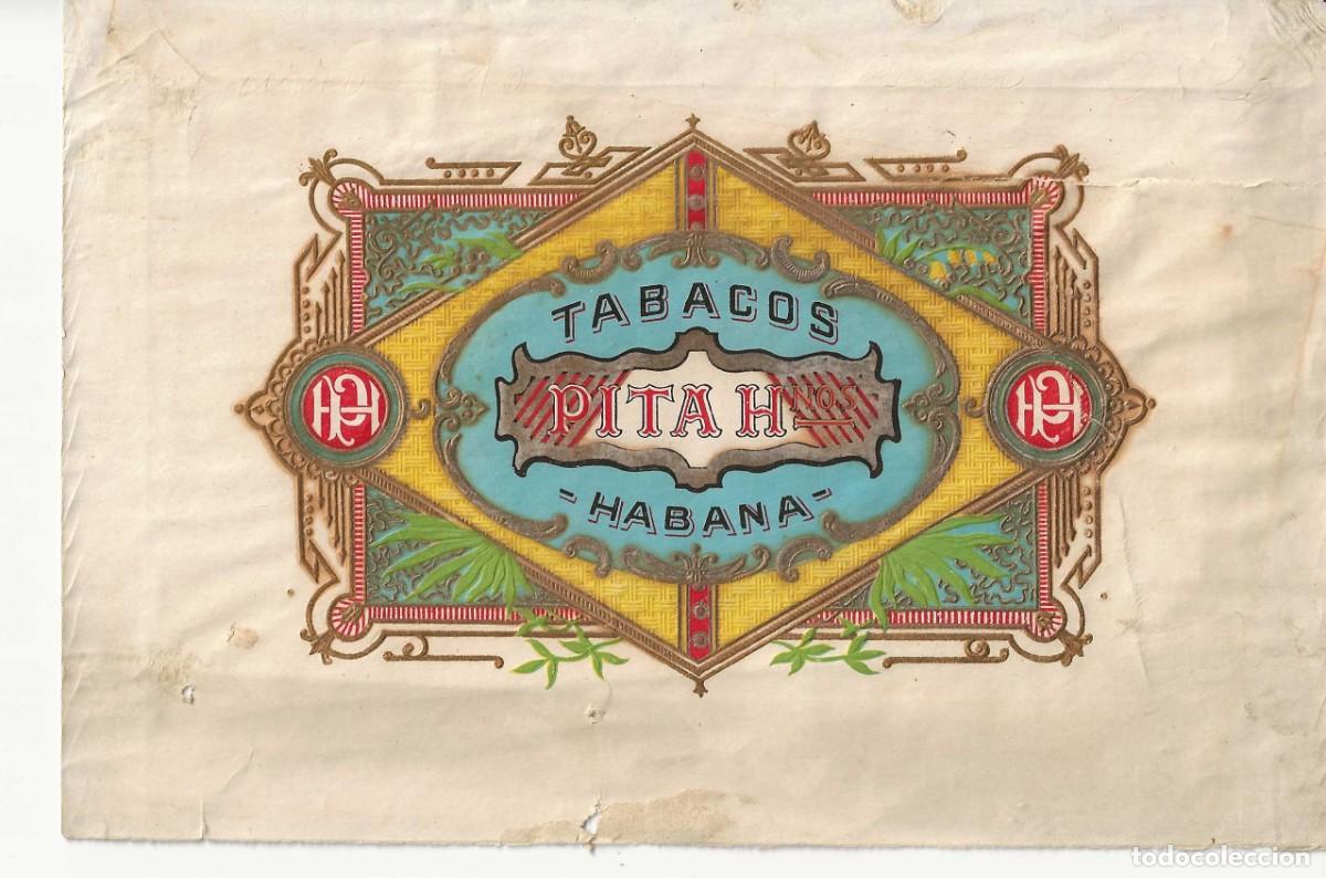 Otros art&iacute;culos de coleccionismo en papel: ANTIGUA HABILITACI&Oacute;N PITA HNOS. TABACOS HABANA CUBA &ndash; LITOGRAF&Iacute;A POLICROMADA