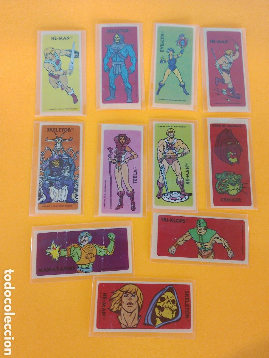 Otros art&iacute;culos de coleccionismo en papel: Cromos Chicles He-Man, chicles