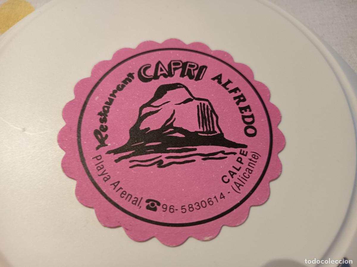 Otros art&iacute;culos de coleccionismo en papel: POSAVASOS RESTAURANTE CAPRI-CALPE-ALICANTE