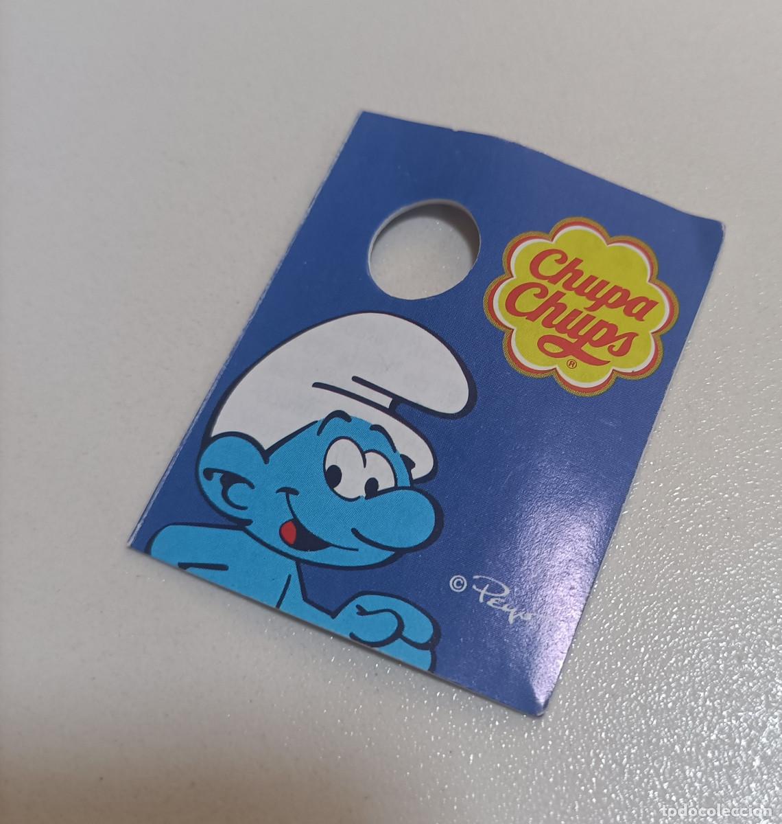 Otros art&iacute;culos de coleccionismo en papel: etiqueta pitufos smufs 2014 chupa chups