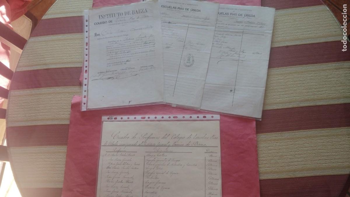 Otros art&iacute;culos de coleccionismo en papel: ESCUELAS PIAS DE UBEDA.-COLEGIO PRIVADO DE SEGUNDA ENSE&Ntilde;ANZA.-MANUSCRITOS.-UBEDA.-A&Ntilde;O 1902-1911.