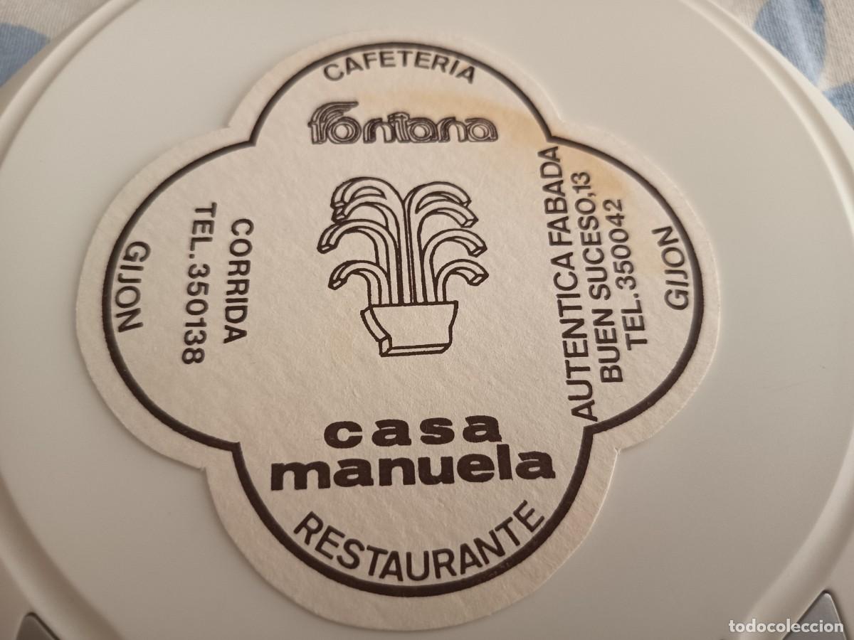 Otros art&iacute;culos de coleccionismo en papel: POSAVASOS CAFETERIA FONTANA-RESTAURANTE CASA MANUELA-GIJON-ASTURIAS