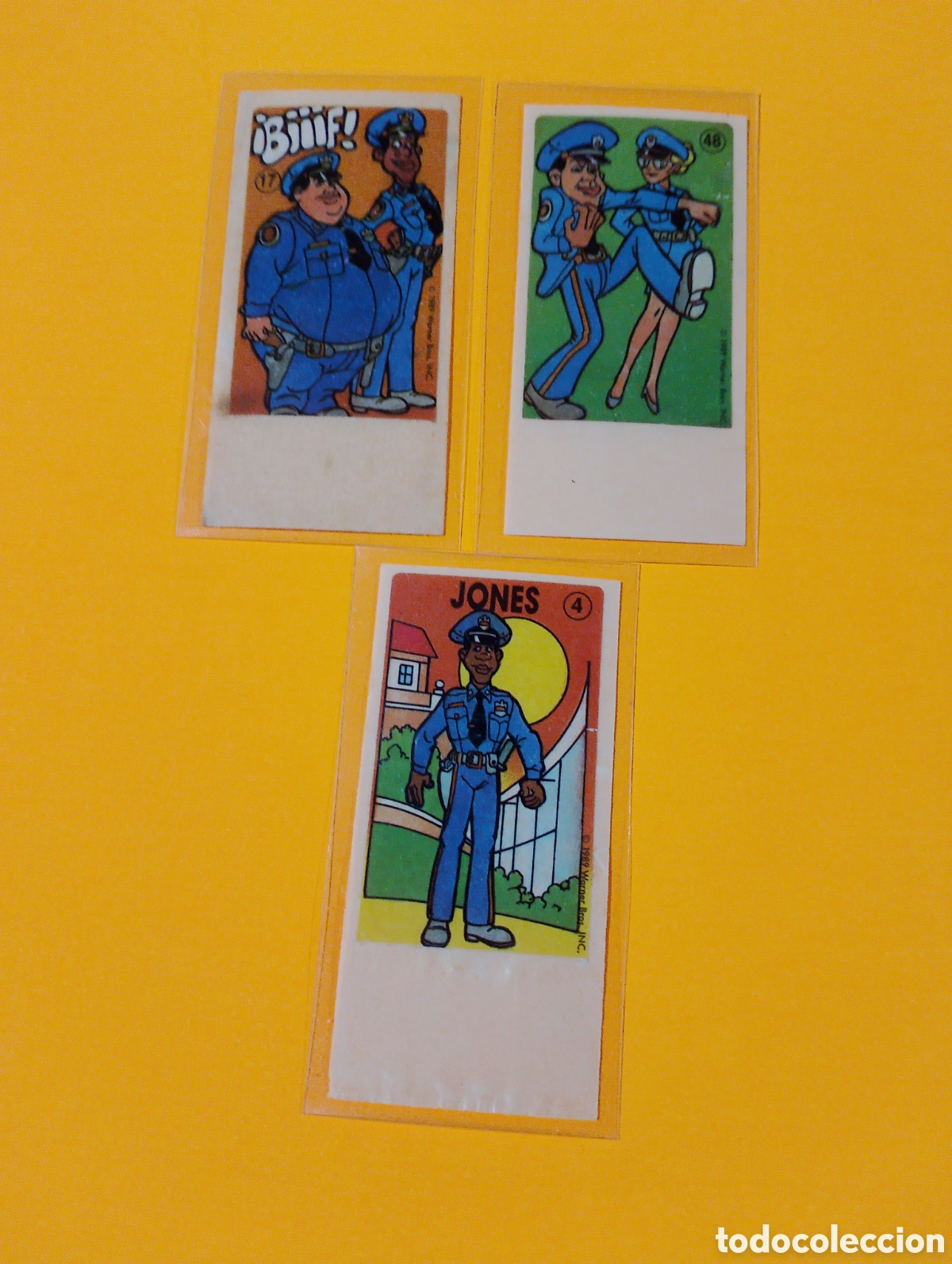 Otros art&iacute;culos de coleccionismo en papel: Cromos Chicles loca academia de policia