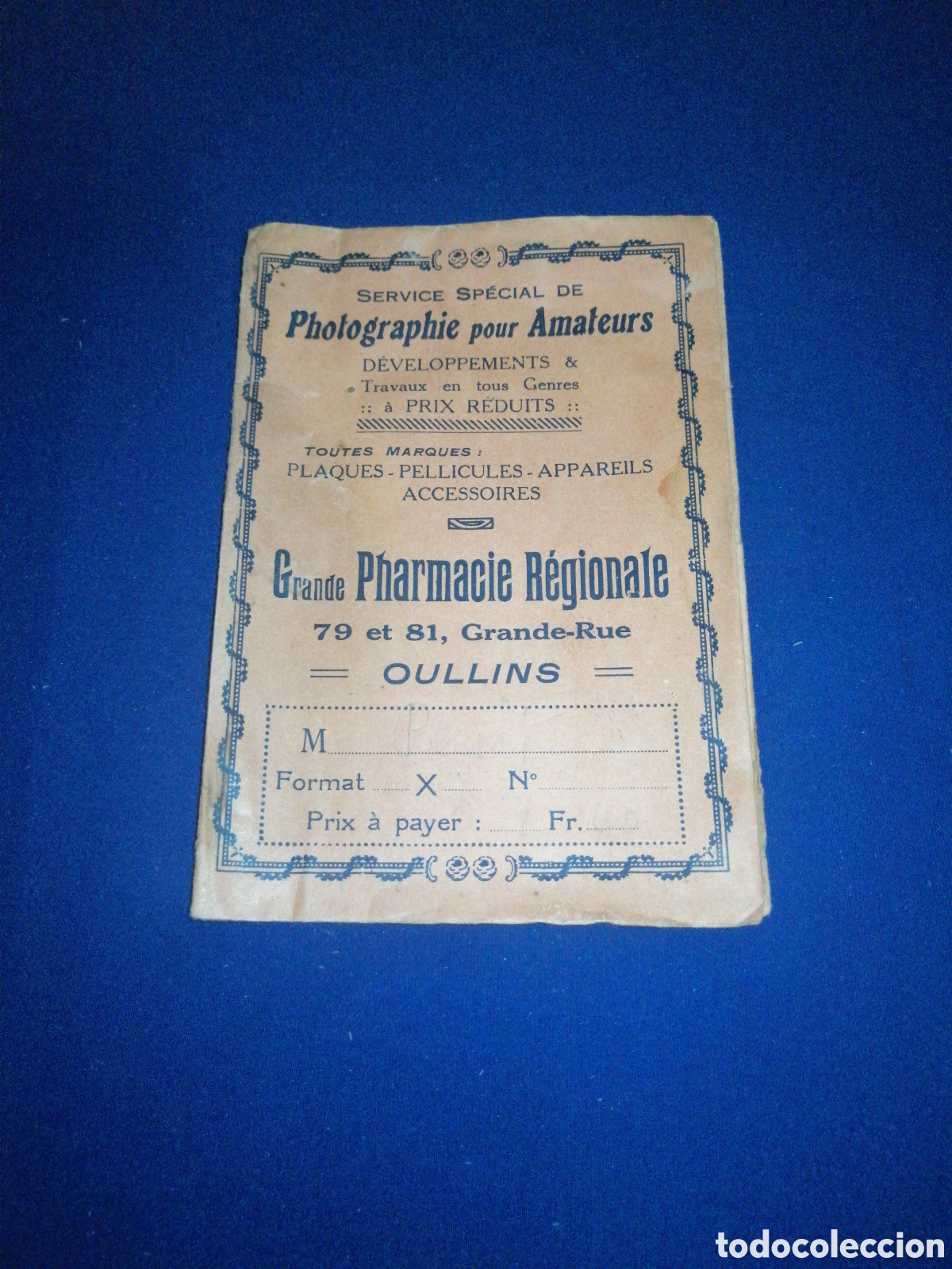 Outros artigos de papel: FUNDA FOTOS GRANDE PHARMACIE REGIONALE - OULLINS - FRANCE
