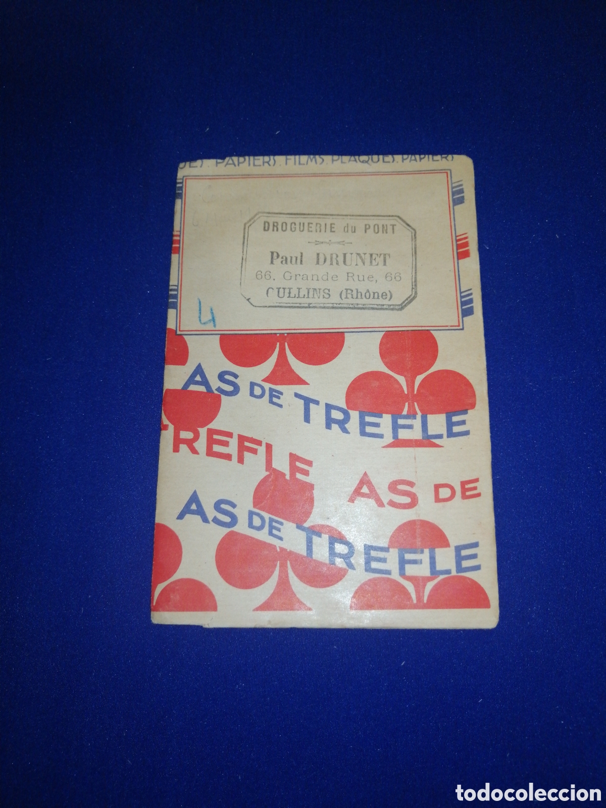Outros artigos de papel: FUNDA FOTOS AS DE TREFLE - DROGUERIE DU PONT - CULLINS ( RHONE) - EGRLOUX (CARTOLINE) FRANCE