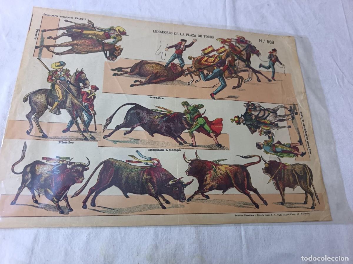 Outros artigos de papel: S. XIX, Antigua Hoja de Paluzie, Lidiadores de la Plaza de Toros, N&ordm; 869