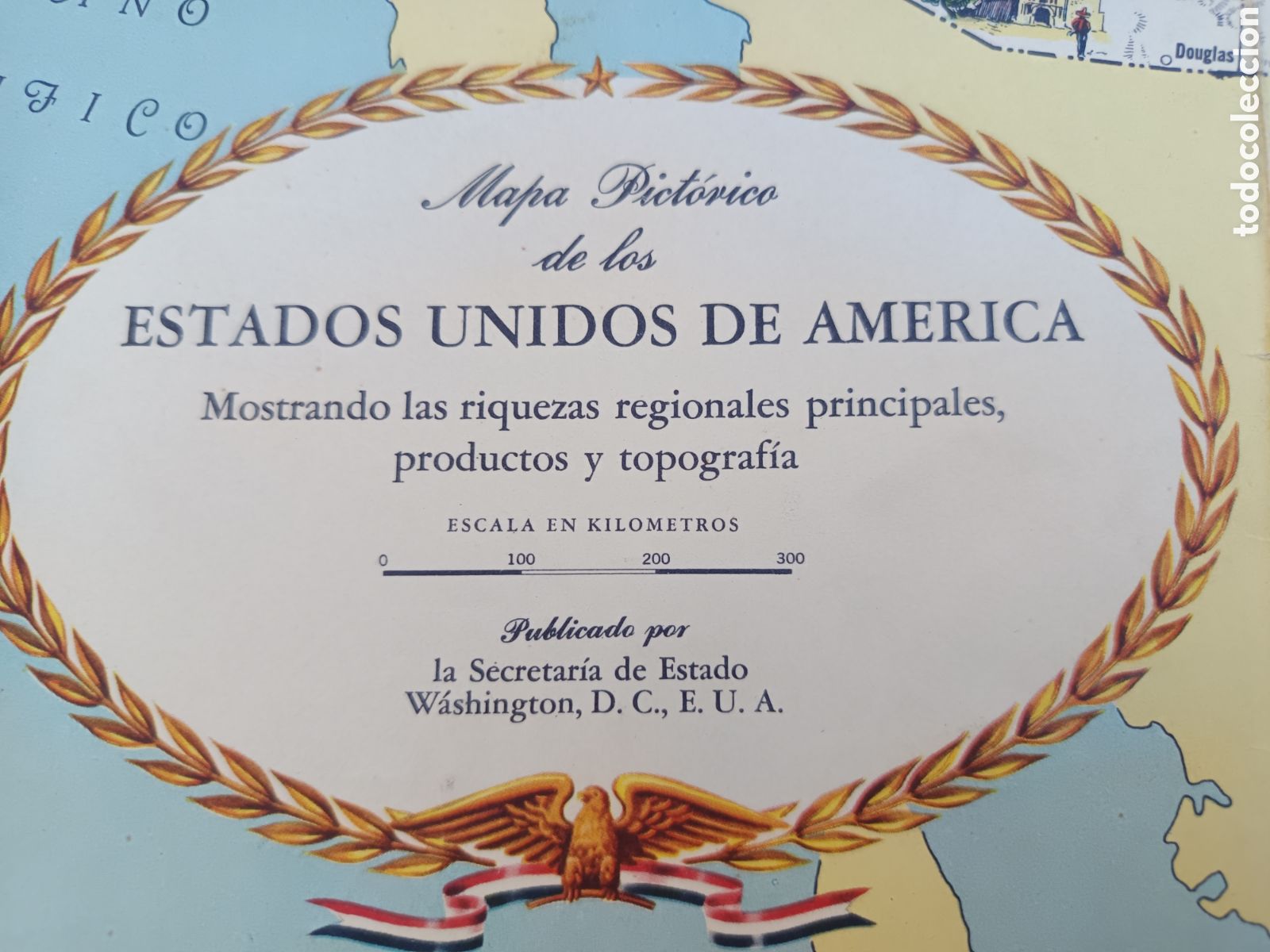 Otros art&iacute;culos de coleccionismo en papel: Mapa pict&oacute;rico de Am&eacute;rica