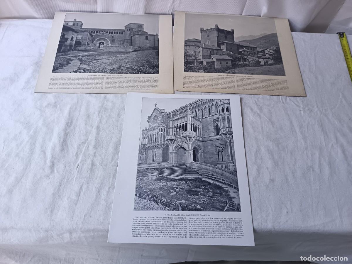 Altri oggetti di carta: Lote de Fototipias, S. XIX, publicadas en El Panorama Nacional, Santander, unos 31 x 26 cms.