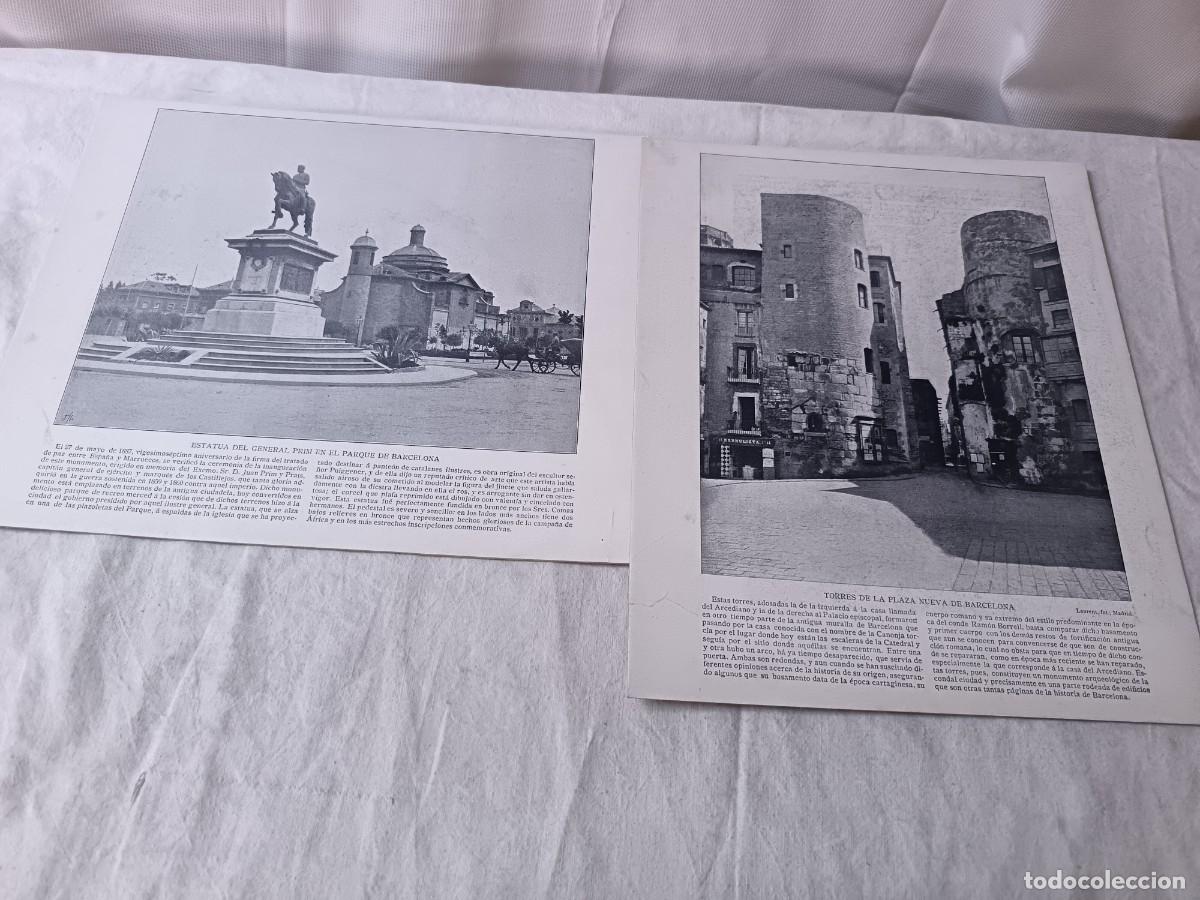 Otros art&iacute;culos de coleccionismo en papel: Lote de Fototipias, S. XIX, publicadas en El Panorama Nacional, Barcelona, unos 31 x 26 cms.