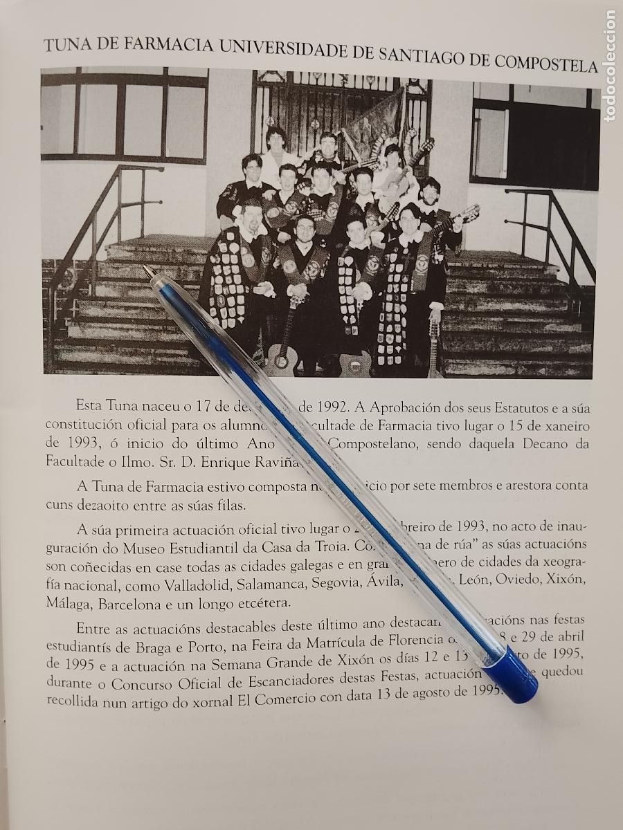 Otros art&iacute;culos de coleccionismo en papel: estudiantina tuna FARMACIA SANTIAGO DE COMPOSTELA Y TRASERA TUNI&Ntilde;A COMPOSTELANA