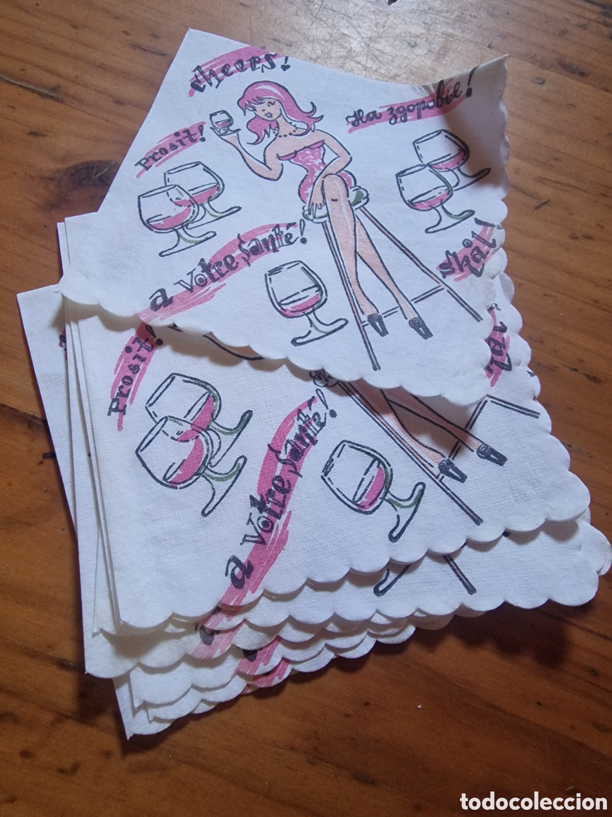 Otros art&iacute;culos de coleccionismo en papel: Lote 8 servilletas de papel de cafeter&iacute;a bar ,ideal coleccionista