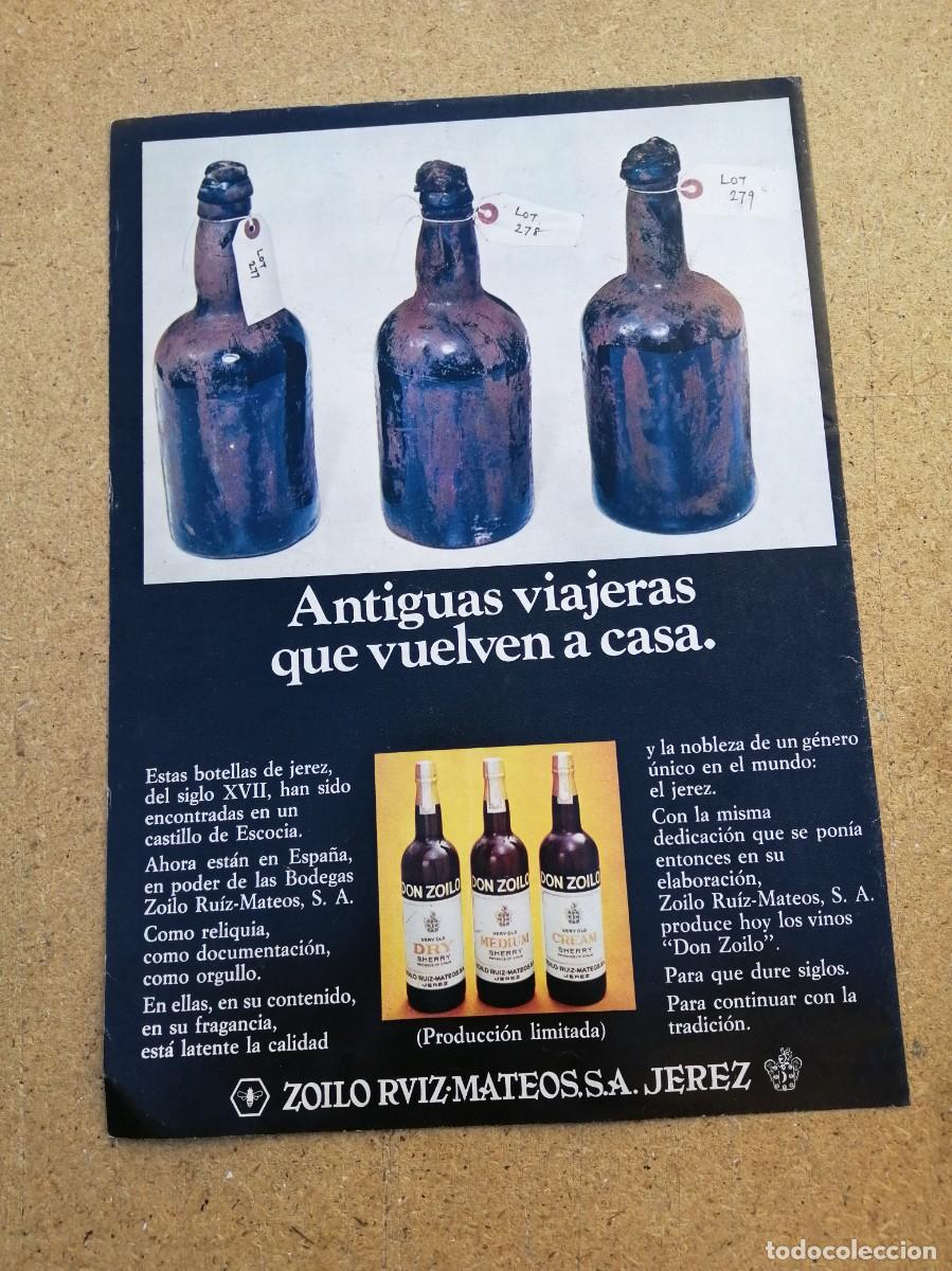Otros art&iacute;culos de coleccionismo en papel: ANUNCIO. VINOS DON ZOILO