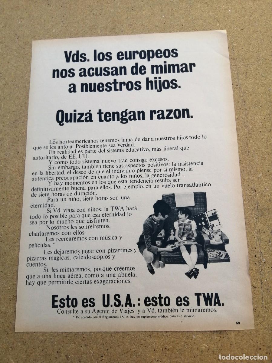 Otros art&iacute;culos de coleccionismo en papel: ANUNCIO. ESTO ES USA, ESTO ES TWA