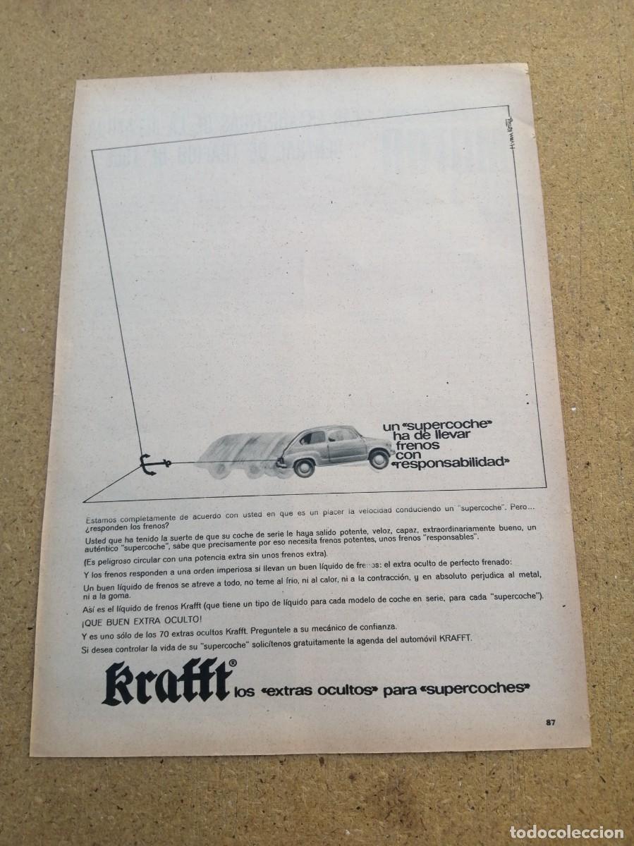 Sammelleidenschaft Andere Papierartikel: ANUNCIO. KRAFFT, LOS EXTRAS OCULTOS PARA SUPERCOCHES
