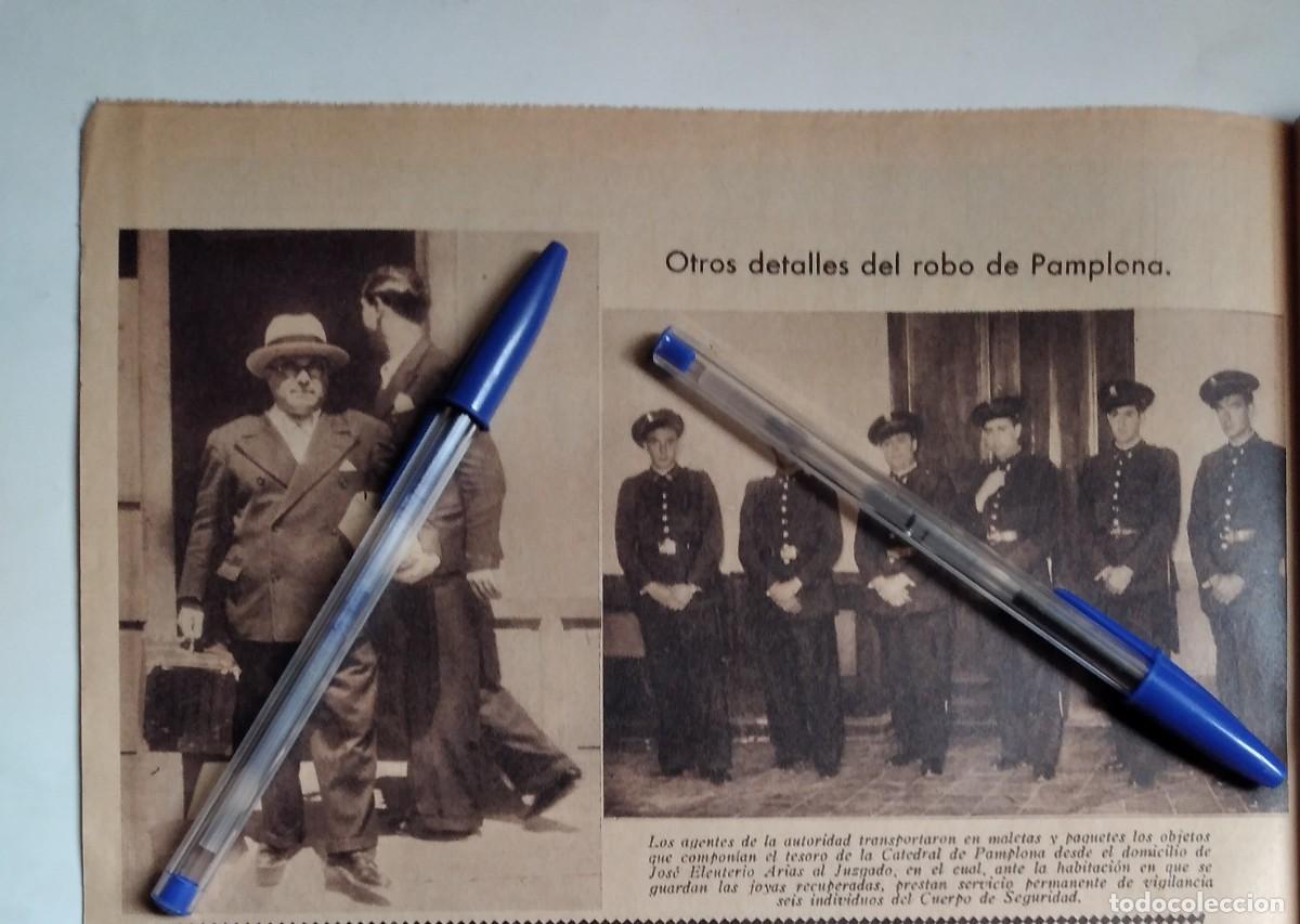 Paper Collecting Others: PAMPLONA CATEDRAL JOYAS IM&Aacute;GENES RECUPERADAS DEL ROBO AGENTES AUTORIDAD RECORTE PRENSA A&Ntilde;O 1935