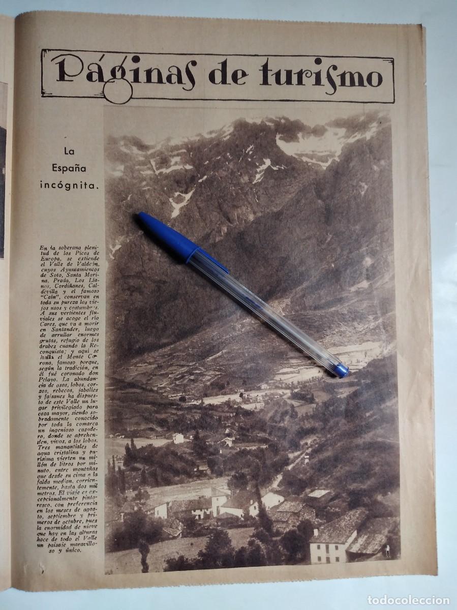 Otros art&iacute;culos de coleccionismo en papel: VALLE DE VALDEON PICOS DE EUROPA SOTO SANTA MARINA PRADA LOS LLANOS CAIN CARDI&Ntilde;ANES HOJA PRENSA 1935