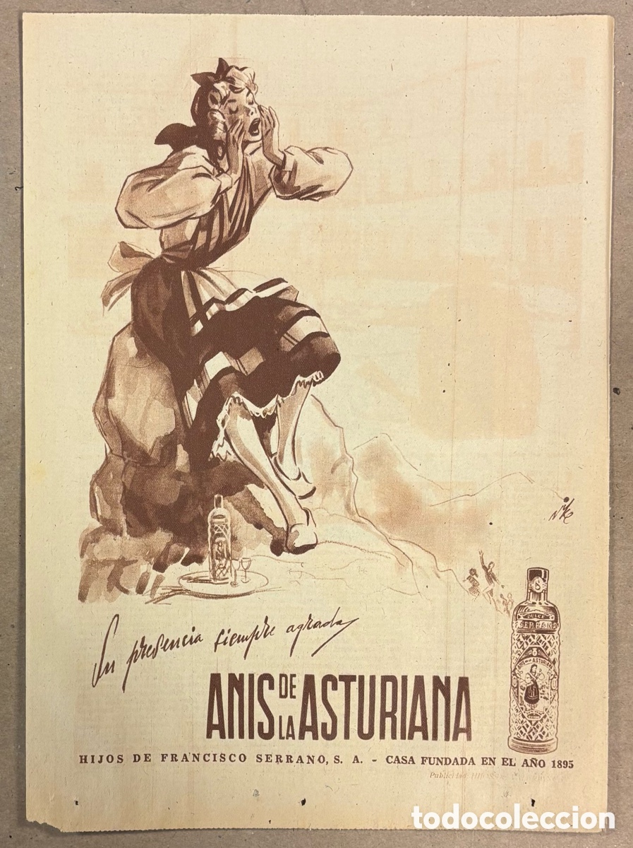 Otros art&iacute;culos de coleccionismo en papel: AN&Iacute;S DE LA ASTURIANA. ANUNCIO PUBLICITARIO PERI&Oacute;DICO ABC A&Ntilde;OS 50.