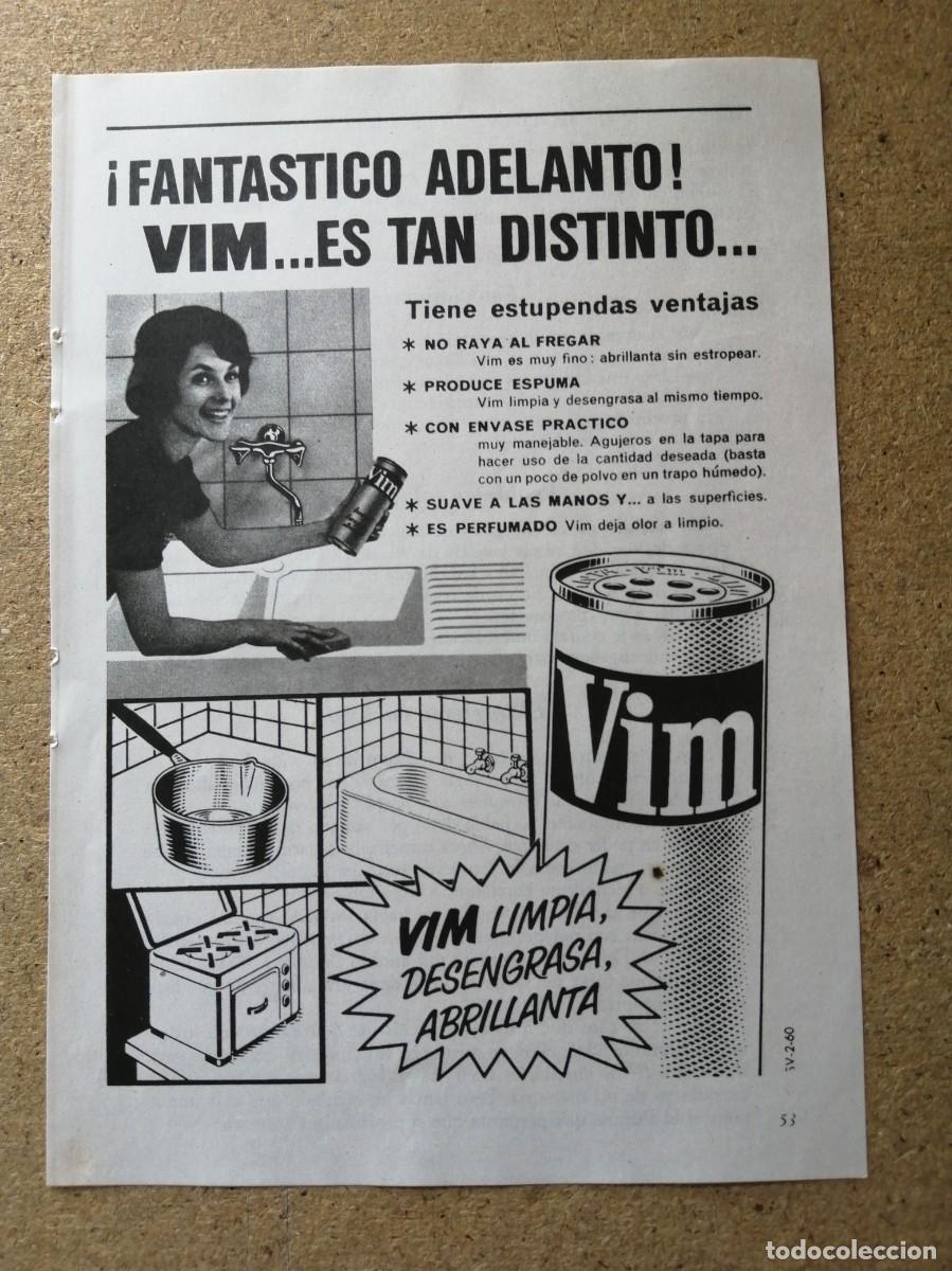Otros art&iacute;culos de coleccionismo en papel: ANUNCIO. VIM, LIMPIA, ABRILLANTA, DESENGRASA