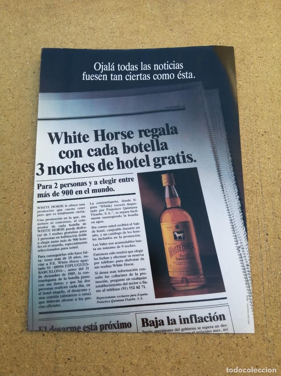 Otros art&iacute;culos de coleccionismo en papel: ANUNCIO. WHISKY WHITE HORSE