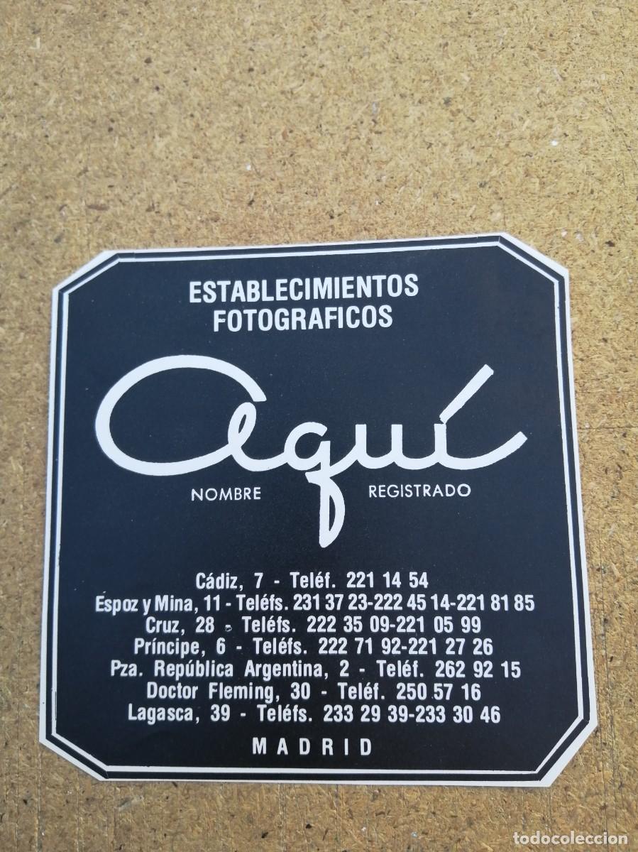 Otros art&iacute;culos de coleccionismo en papel: ANUNCIO. ESTABLECIMIENTOS FOTOGRAFICOS AQUI (MADRID)