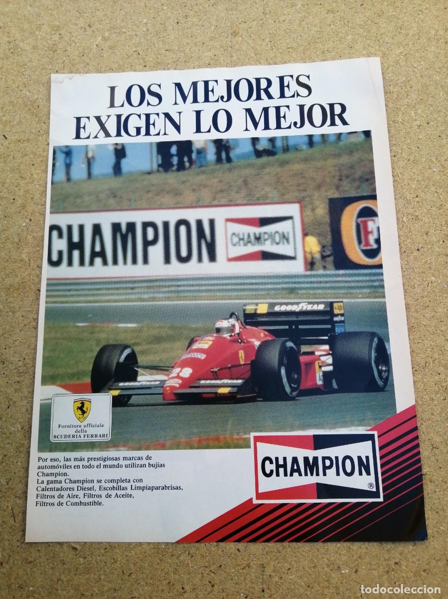 Otros art&iacute;culos de coleccionismo en papel: ANUNCIO. BUJIAS CHAMPION