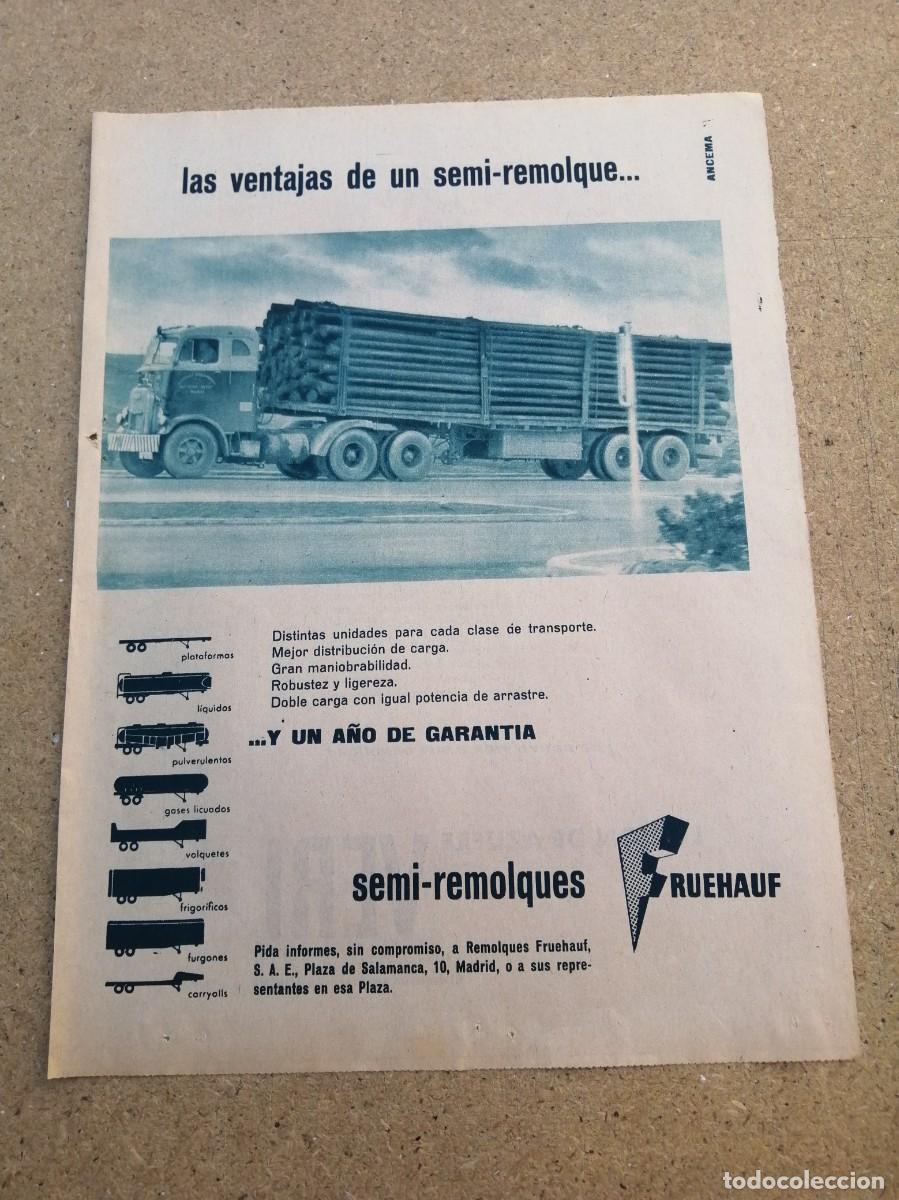 Otros art&iacute;culos de coleccionismo en papel: ANUNCIO. SEMI REMOLQUES FRUEHAUF