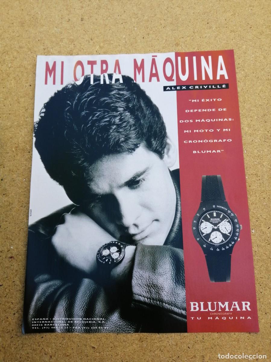 Otros art&iacute;culos de coleccionismo en papel: ANUNCIO. RELOJ BLUMAR (ALEX CRIVILLE)