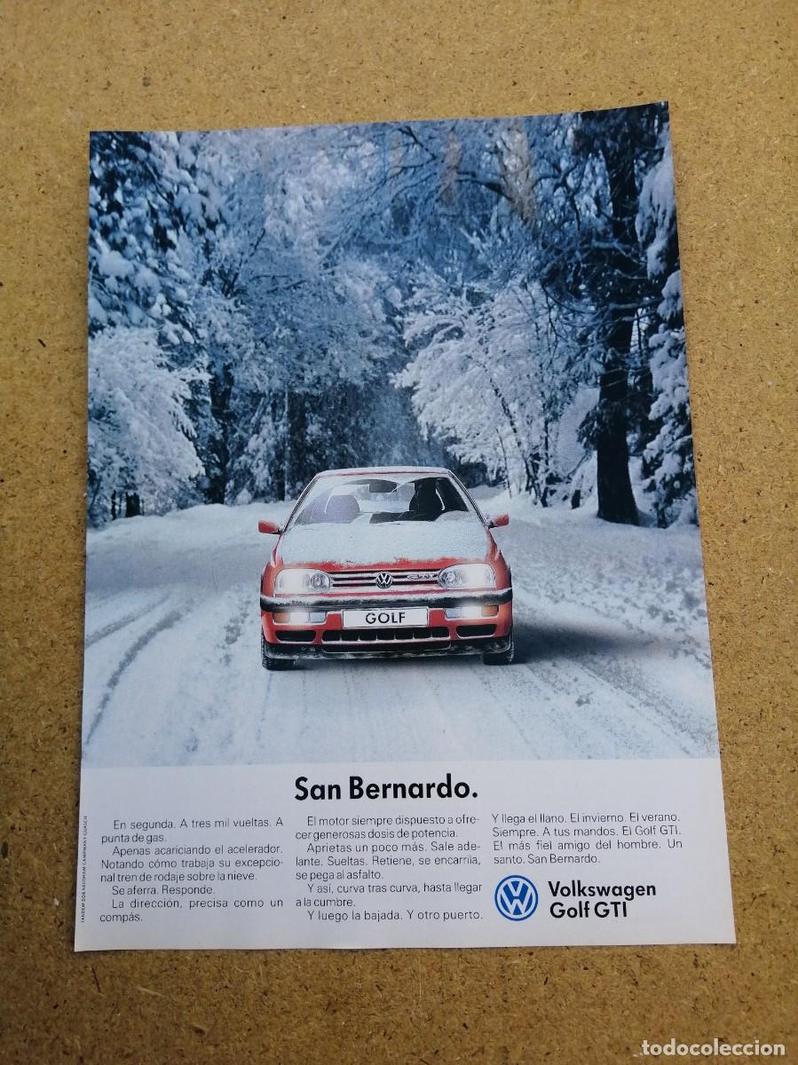 Otros art&iacute;culos de coleccionismo en papel: ANUNCIO. VOLKSWAGEN GOLF GTI