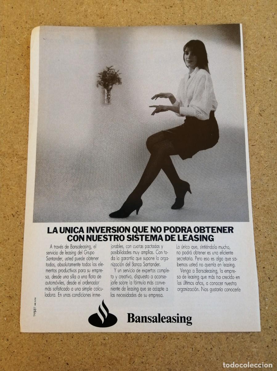 Otros art&iacute;culos de coleccionismo en papel: ANUNCIO. BANSALEASING, DE GRUPO SANTANDER