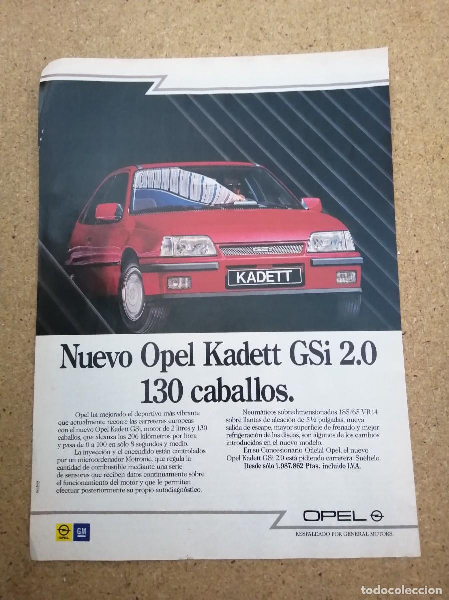 Otros art&iacute;culos de coleccionismo en papel: ANUNCIO. OPEL KADETT GSI 2,0 130 CABALLOS